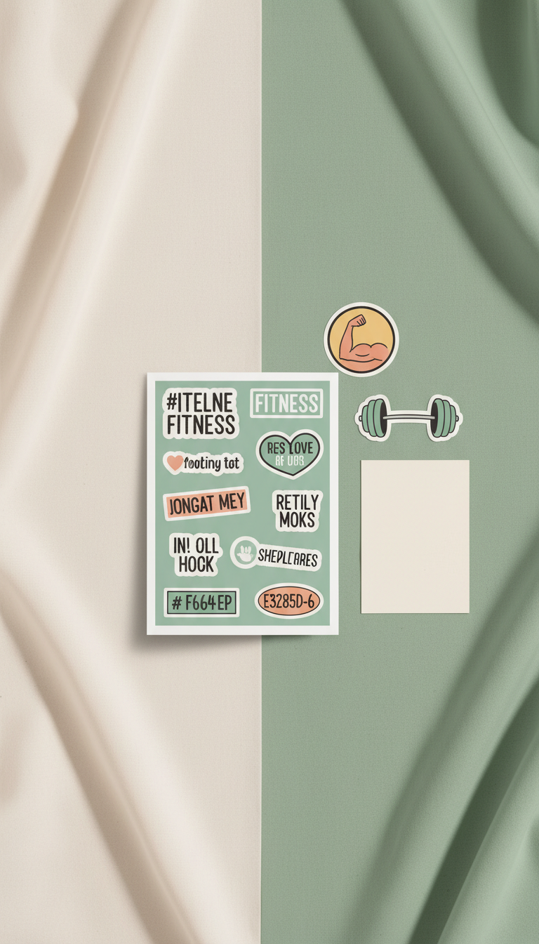 Sticker pack with witty fitness sayings